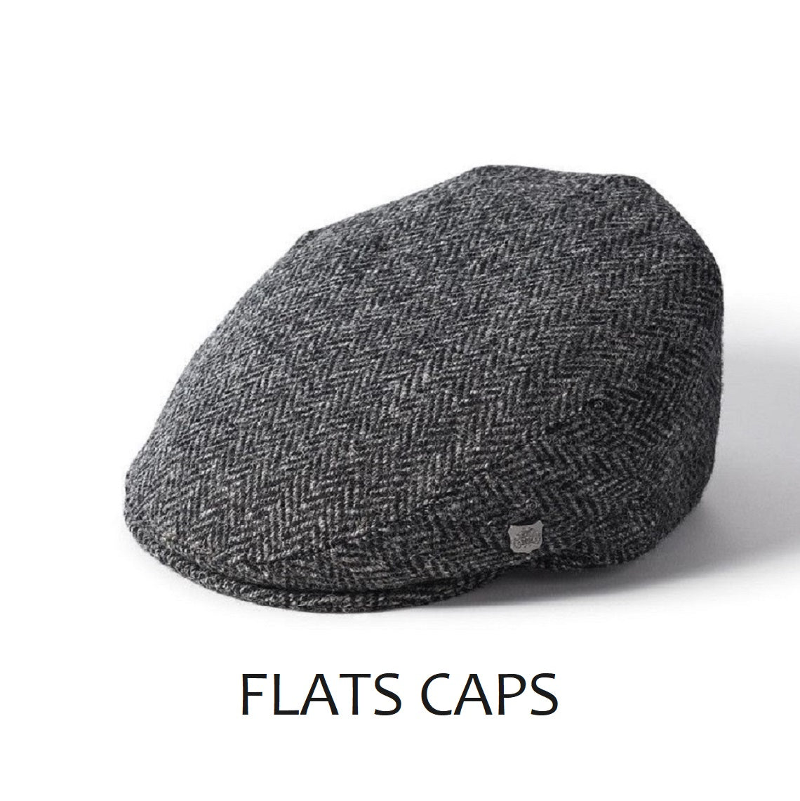 Caps - Flat Cap - Leather 60 cm Black