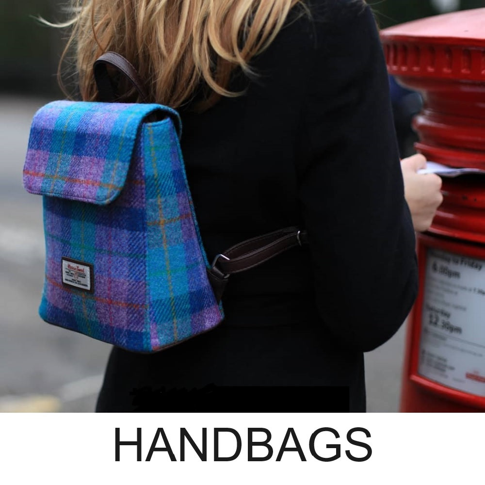 Harris Tweed 'Kilbride' Mini Bowling Bag Purse in Jazzy Weave