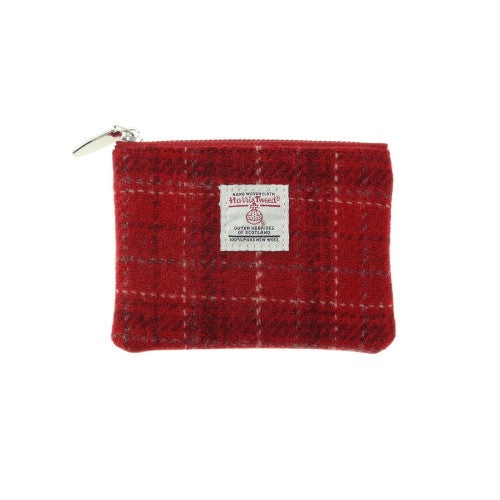 Glen Appin Eriskay Small Zip Coin Purse Red Check