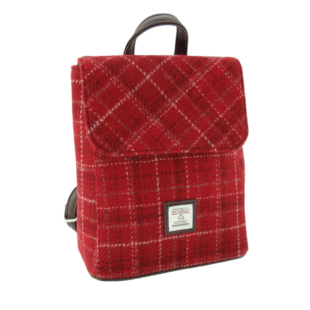 Glen Appin Harris Tweed Tummel Backpack Red