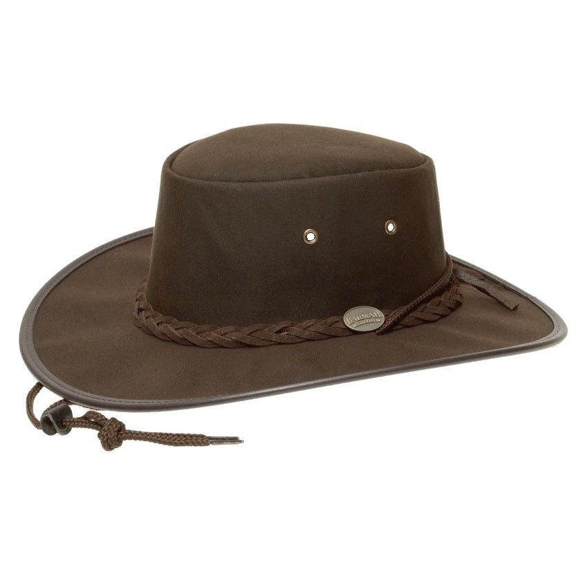 Barmah Canvas Drover Oilskin In Brown