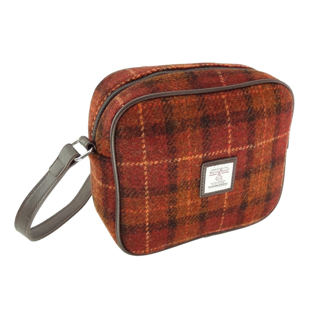 Glen Appin Harris Tweed Almond Mini Handbag Orange