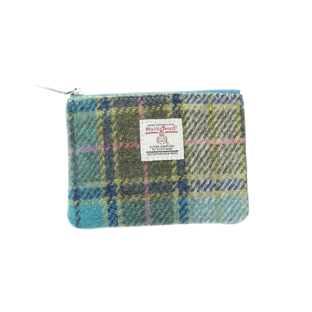Glen Appin Eriskay Small Zip Coin Purse Turquoise Tartan