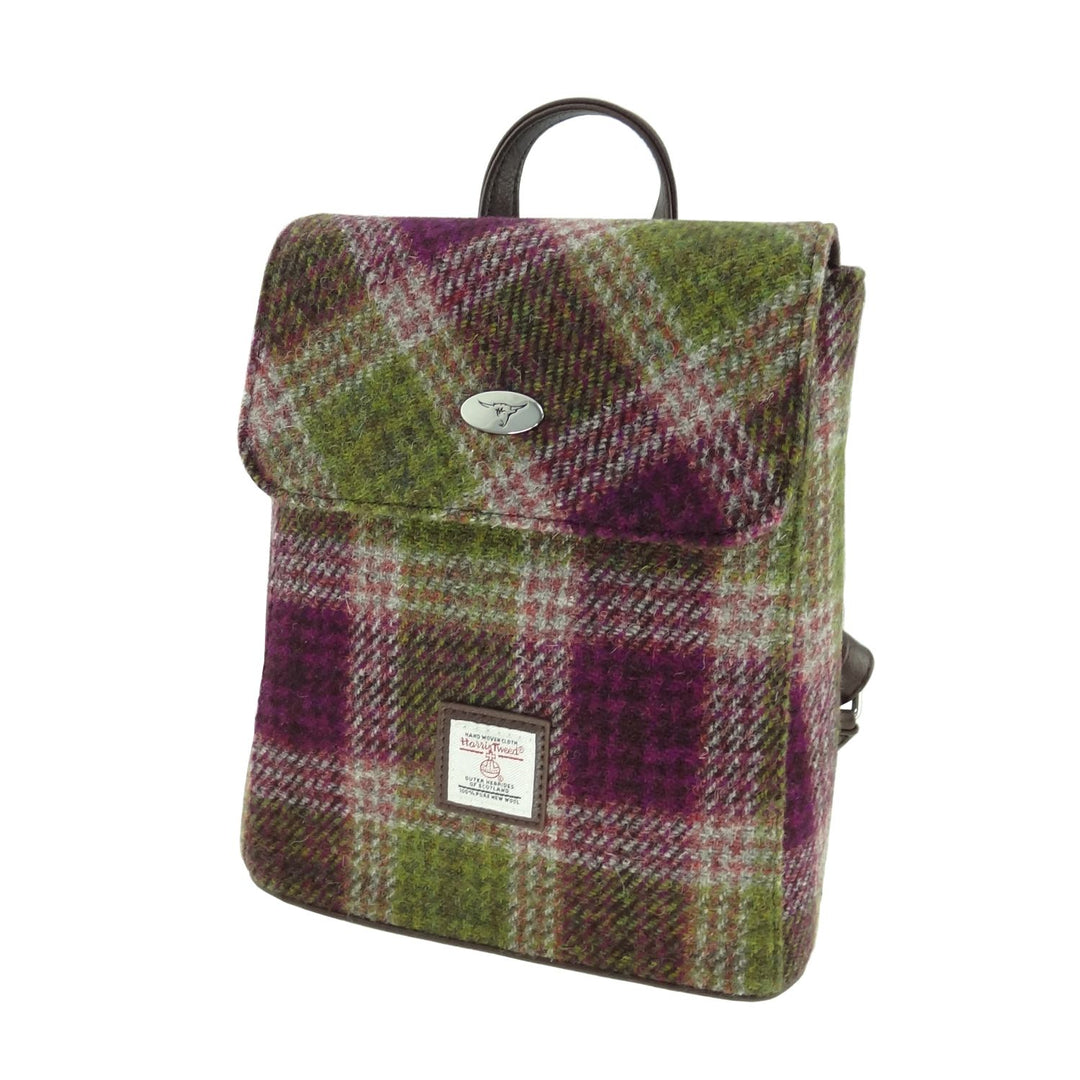 Glen Appin Harris Tweed Tummel Backpack Heather Check