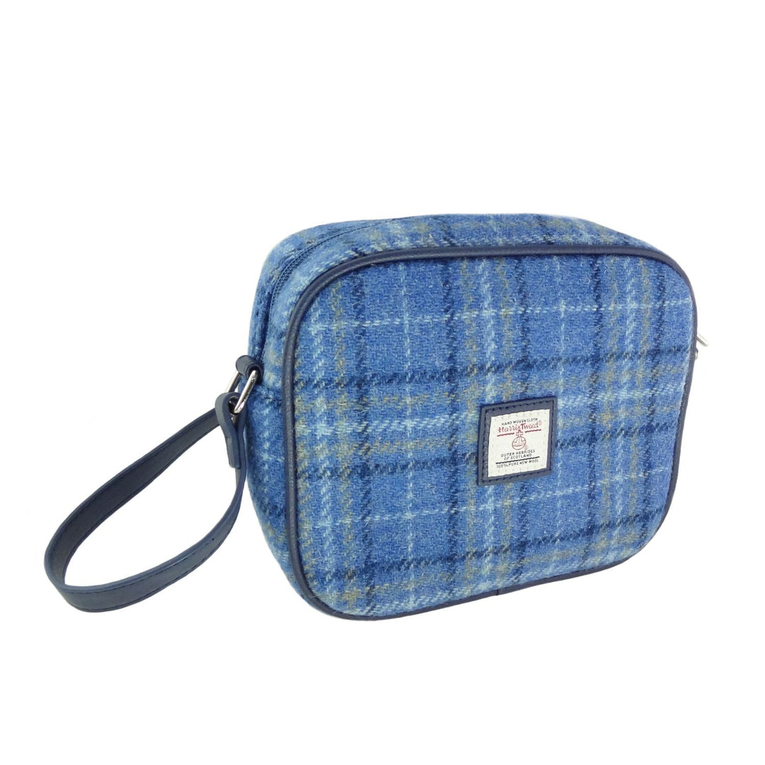 Glen Appin Harris Tweed Almond Mini Handbag Light Blue