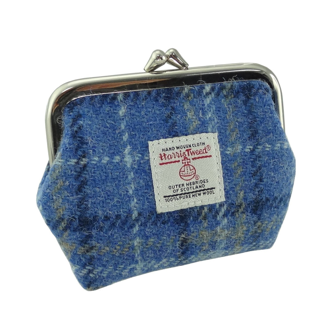 Glen Appin Eigg Small Clasp Coin Purse Blue Check