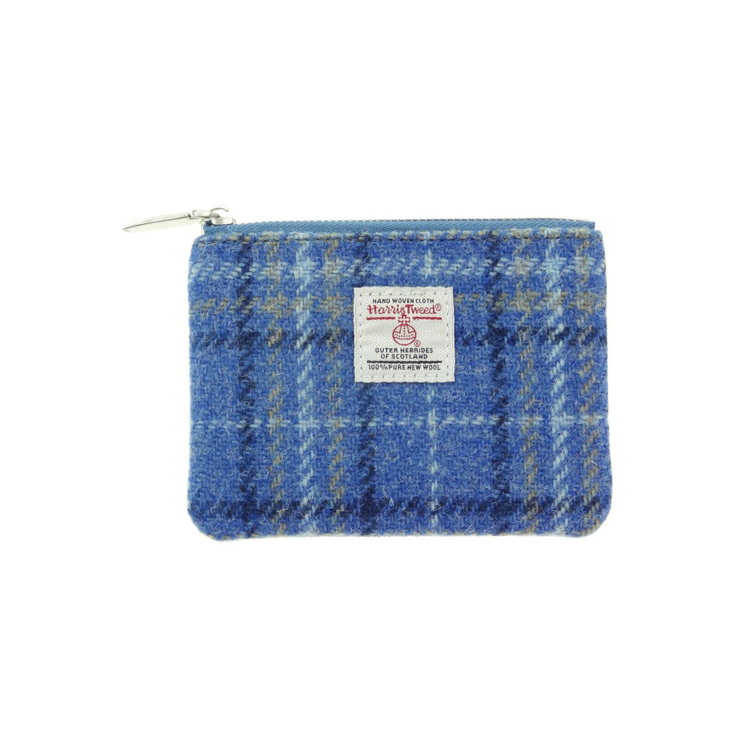 Glen Appin Eriskay Small Zip Coin Purse Blue Check