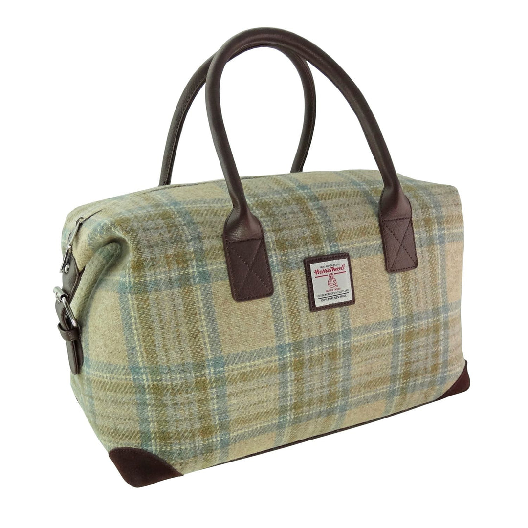 Glen Appin Harris Tweed Esk Travel Overnight Bag Beige Stewart