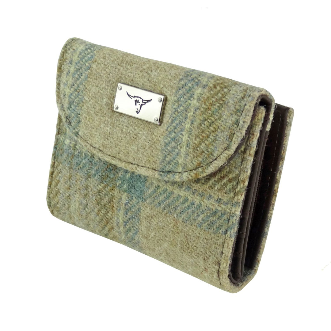 Glen Appin Harris Tweed Ladies Jura Small Purse Beige Stewart