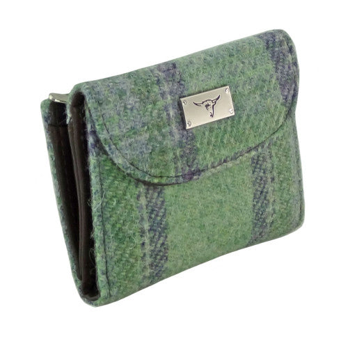 Glen Appin Harris Tweed Ladies Jura Small Purse Green Stewart