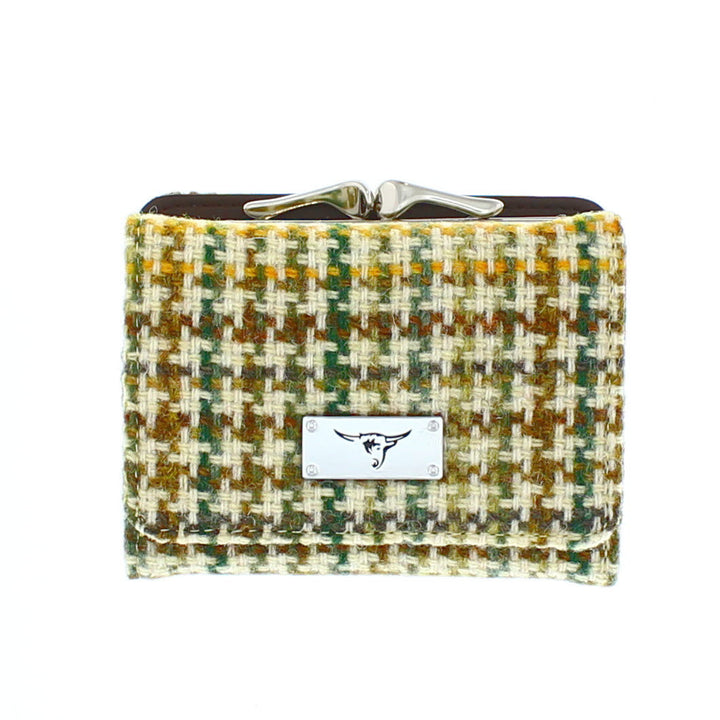 Glen Appin Harris Tweed Ladies Unst Small Clasp Purse Dogtooth
