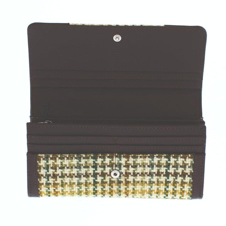 Glen Appin Harris Tweed Ladies Bute Fold Over Purse Dogtooth