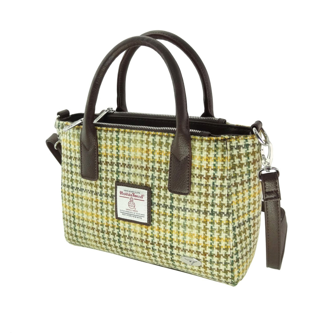 Glen Appin Harris Tweed Brora Tote Handbag Dogtooth