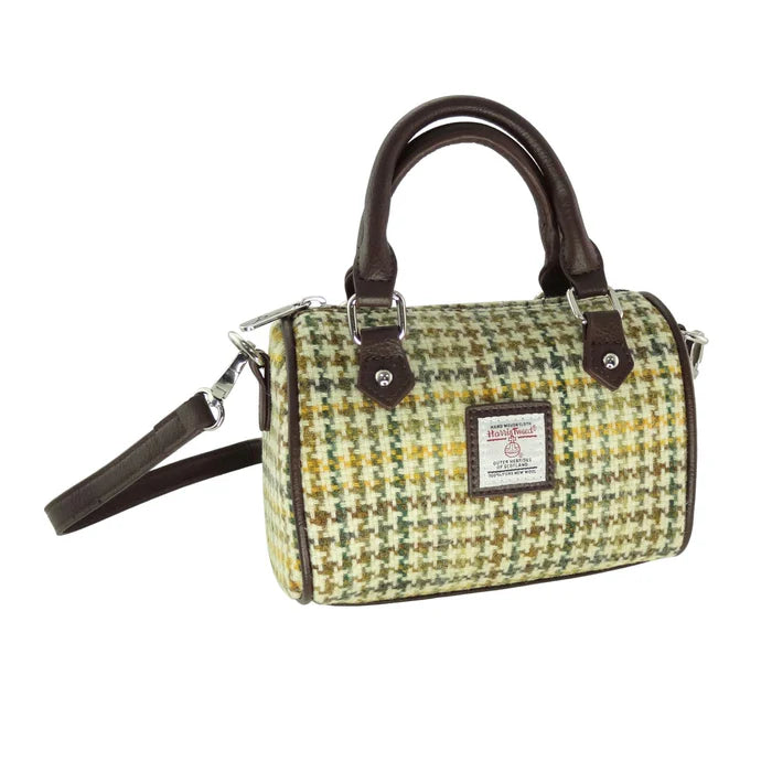 Glen Appin Harris Tweed Kilbride Mini Bowling Bag Dogtooth