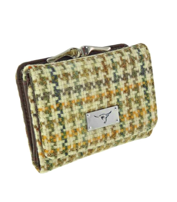 Glen Appin Harris Tweed Ladies Unst Small Clasp Purse Dogtooth