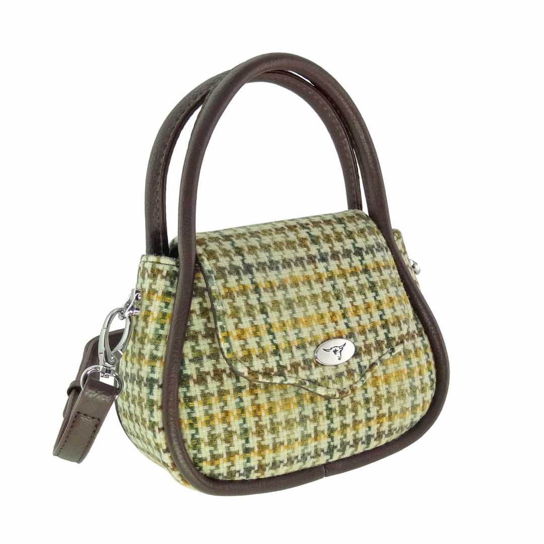 Glen Appin Harris Tweed Buchan Rounded Mini Bag Dogtooth