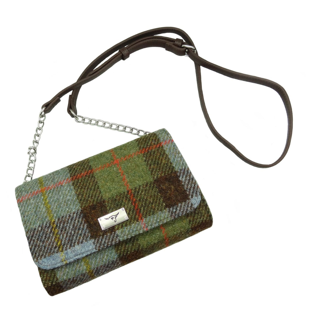 Glen Appin Harris Tweed Strathy Wallet Shoulder Bag MacLeod Tartan