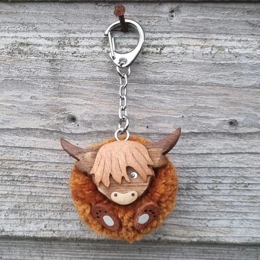 Glen Appin Highland Cow Keyring – The Hat Company