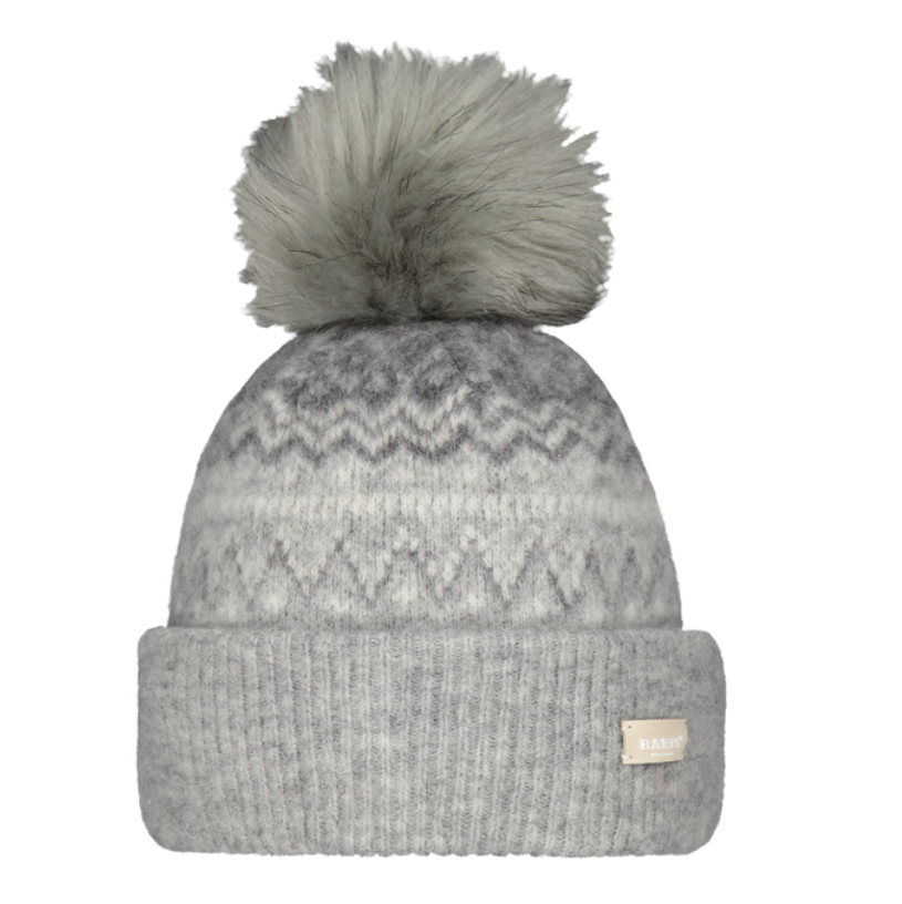 Barts Woodstar Alpaca Wool Bobble Hat - Grey