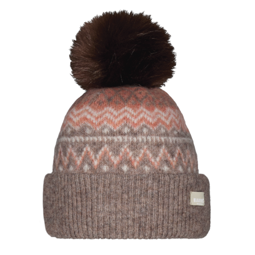 Barts Woodstar Alpaca Wool Bobble Hat - Brown