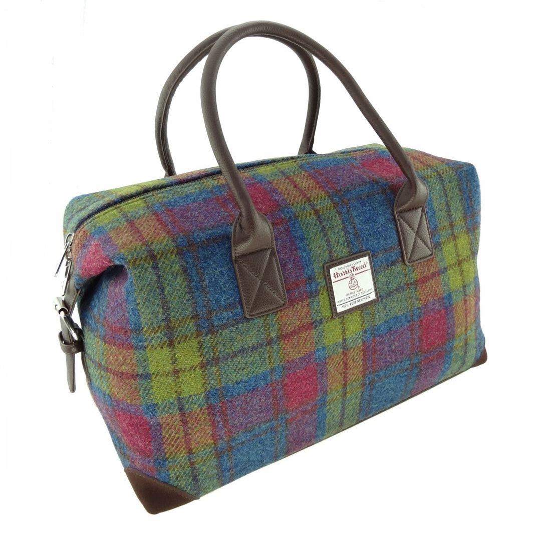 Glen Appin Harris Tweed Travel Overnight Esk Bag Multi Check