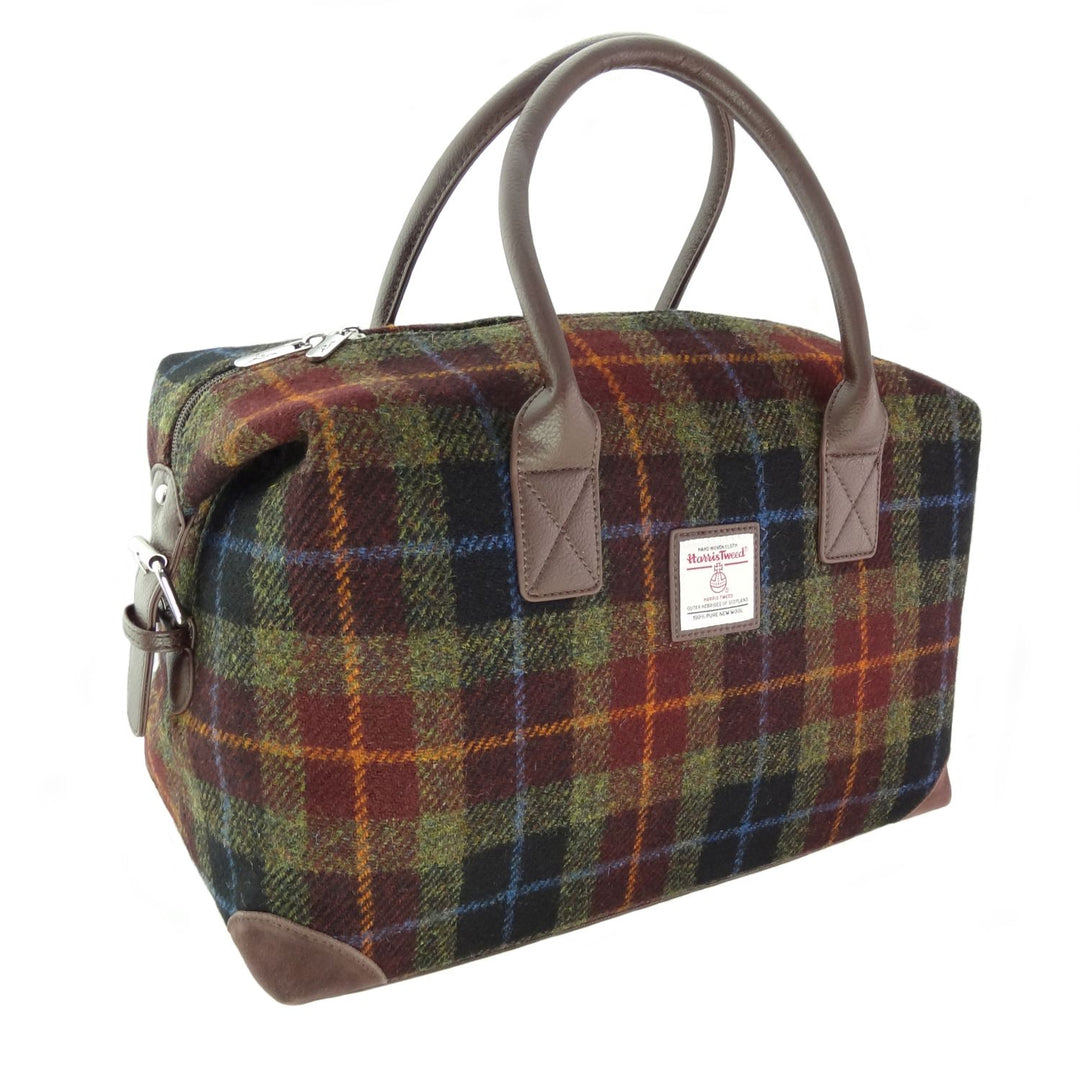 Glen Appin Harris Tweed Esk Travel Overnight Bag Rust Check