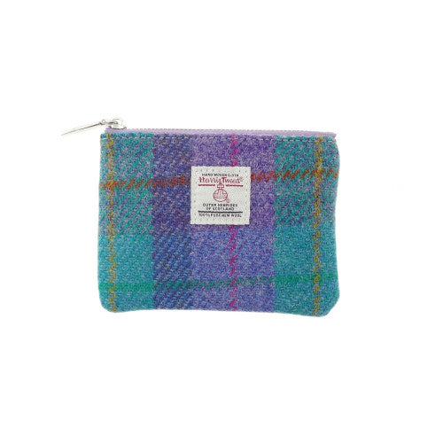 Glen Appin Eriskay Small Zip Coin Purse Turquoise Check