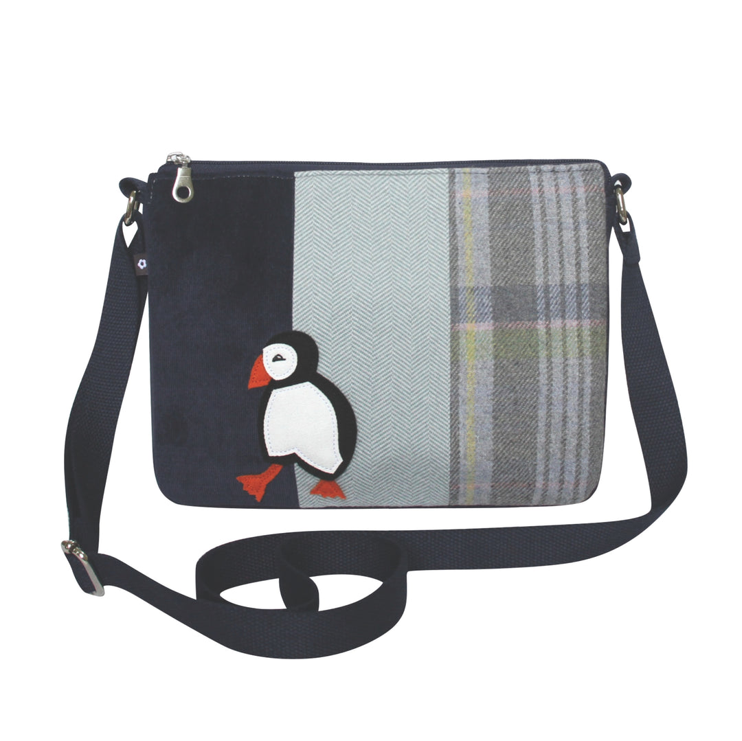 Applique Puffin Crossbody Messenger Bag by Earth Squared
