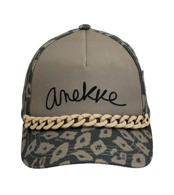 Anekke Leopard Print Adjustable Baseball Cap