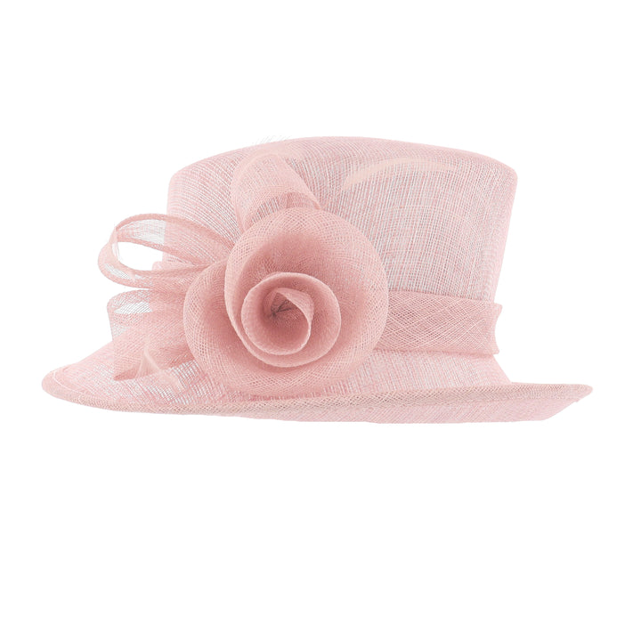 Metallic Rose Sinamay Wedding Hat