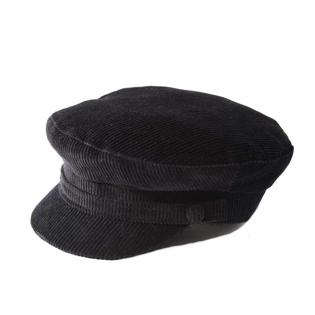 Failsworth Cord Mariner / Breton Cap in Black