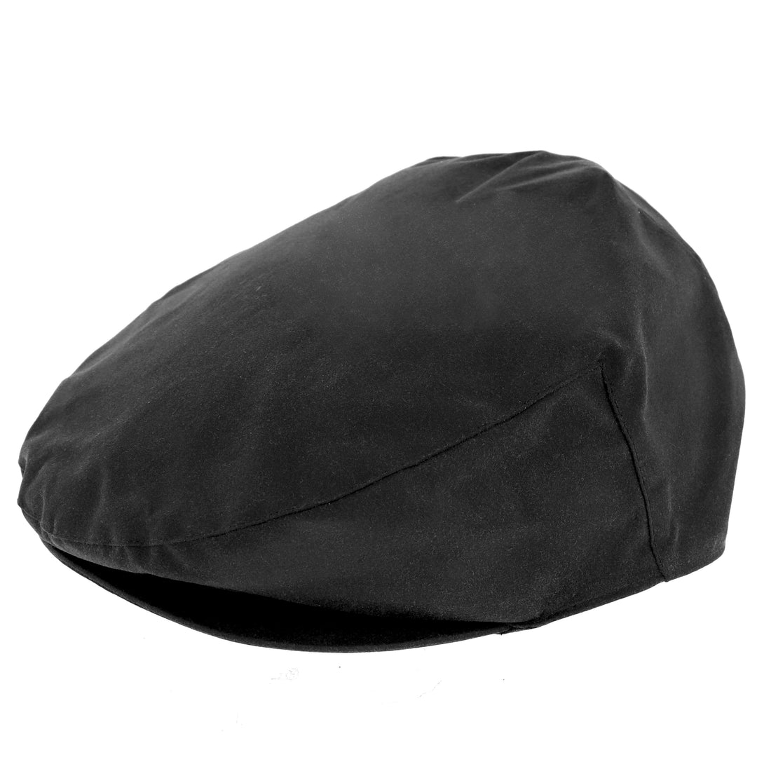 Barbour Wax Flat Cap In Black