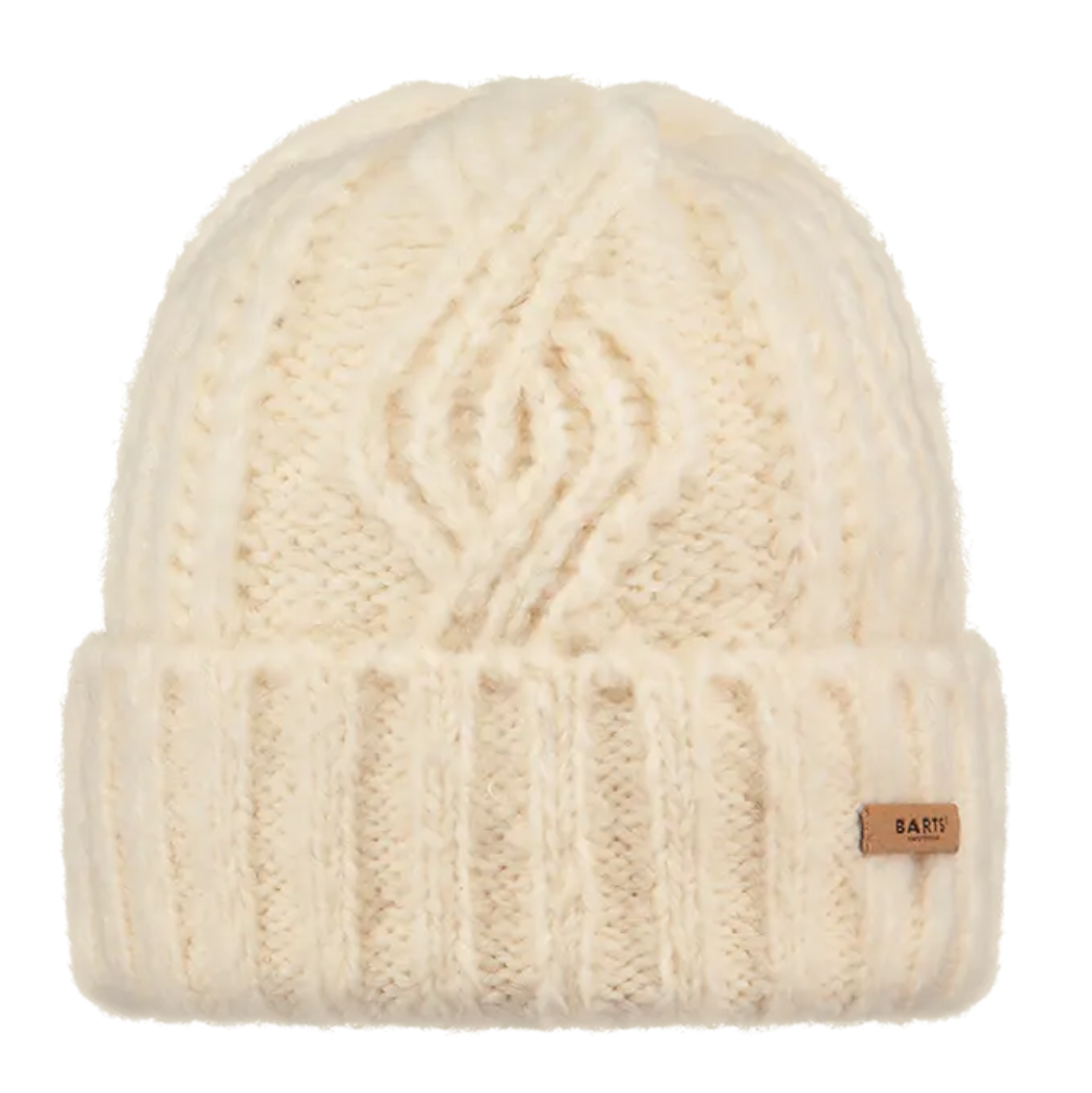 Barts Cable Knit Farrah Beanie Hat - Cream