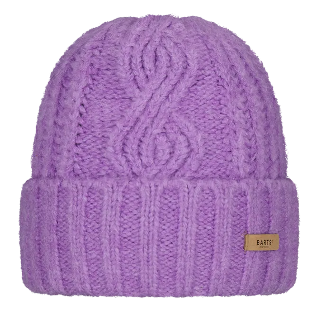 Barts Cable Knit Farrah Beanie Hat - Violet
