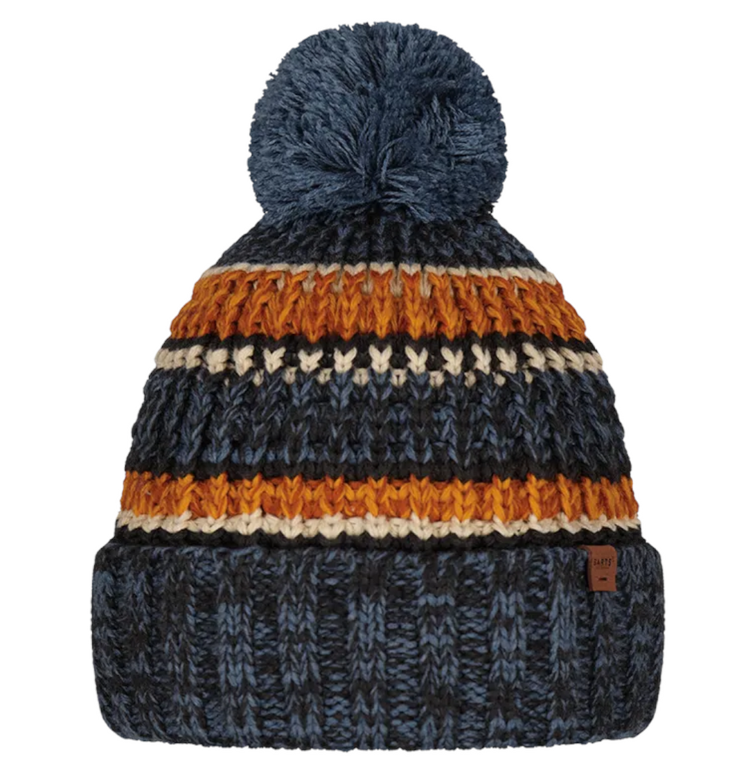 Barts Goser Chunky Knit Bobble Beanie - Blue