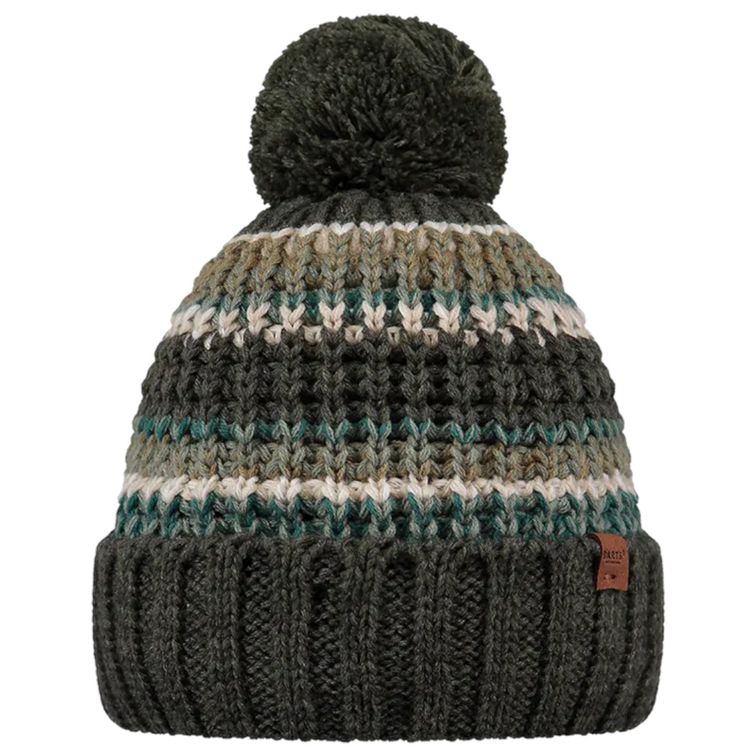 Barts Goser Chunky Knit Bobble Beanie - Army Green