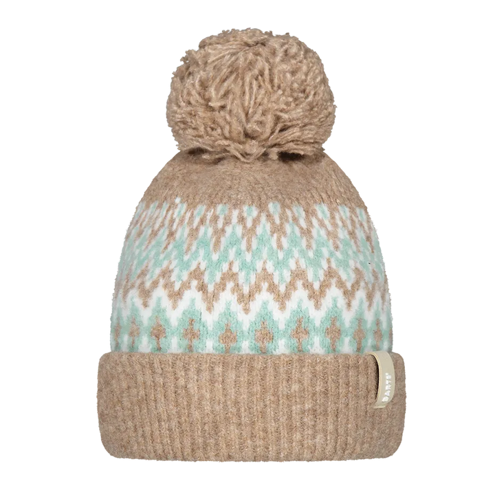 Barts Nakarah Soft Pom Bobble Beanie Hat - Light Brown