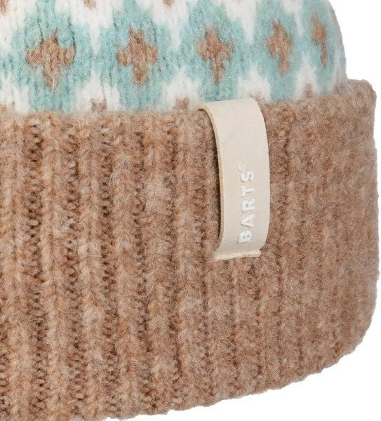 Barts Nakarah Soft Pom Bobble Beanie Hat - Light Brown
