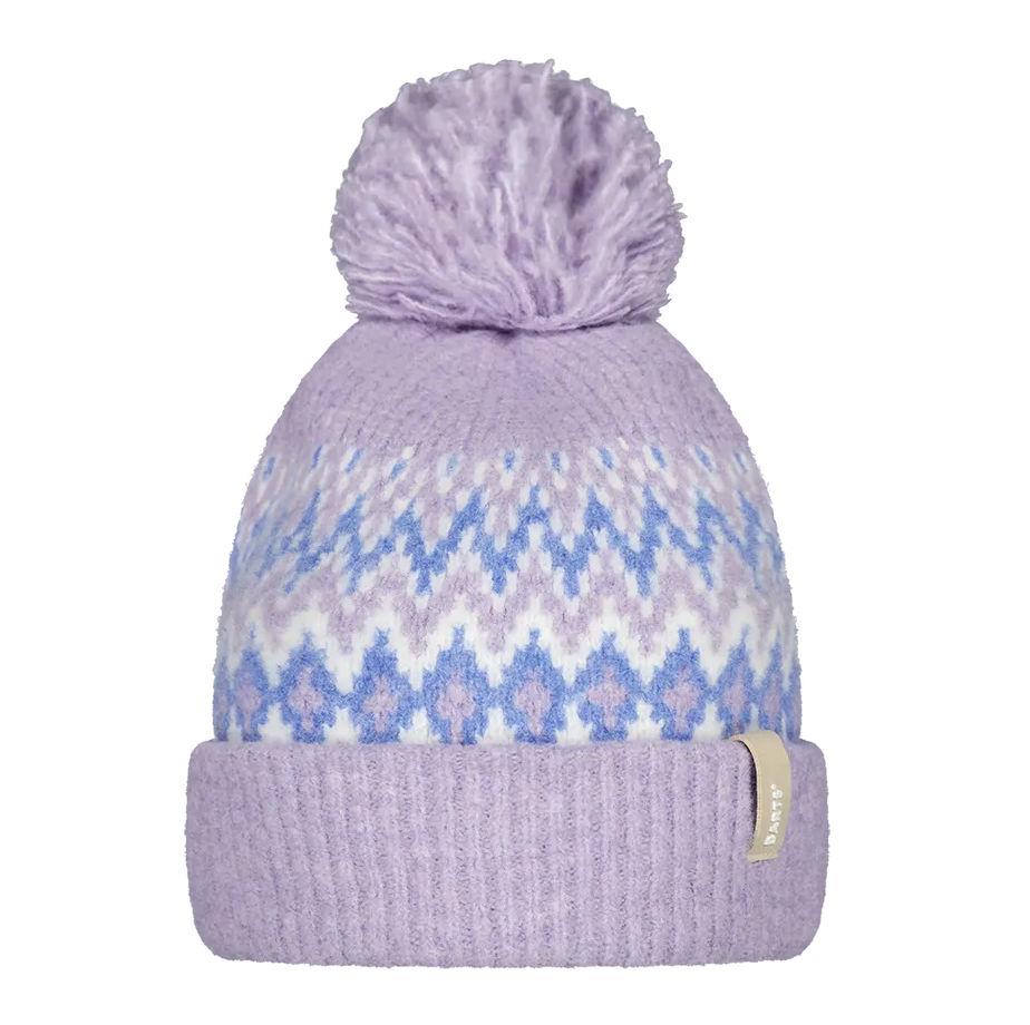 Barts Nakarah Soft Pom Bobble Beanie Hat - Lilac