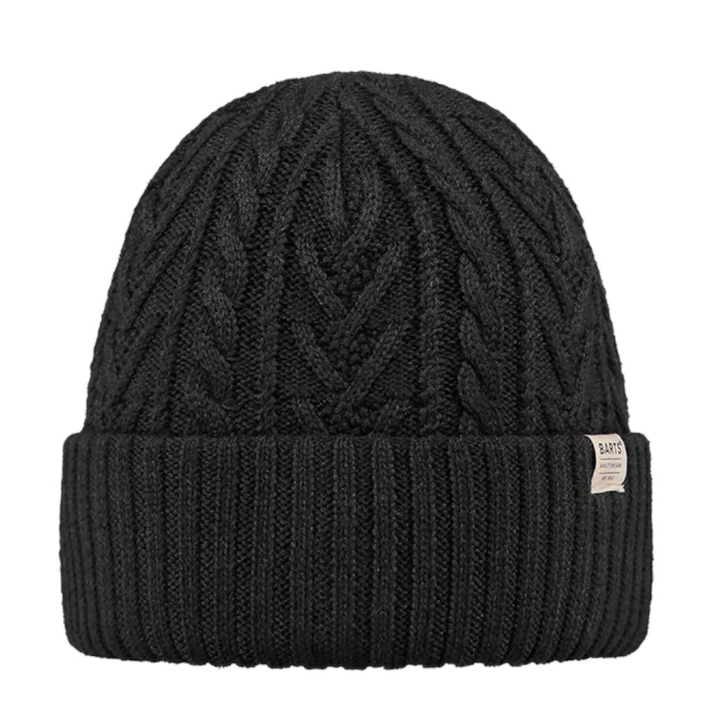 Barts Pacifick Wool Blend Turn Up Beanie - Black