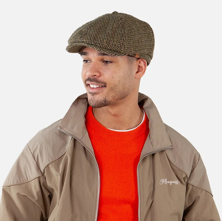 Barts Jamacia Twill Bakerboy Cap in Brown