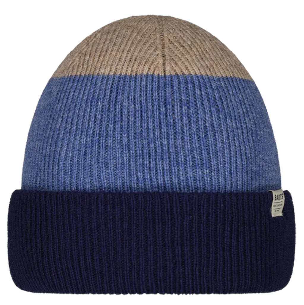 Barts Walnur Merino Wool Turn Up Beanie Hat - Blue