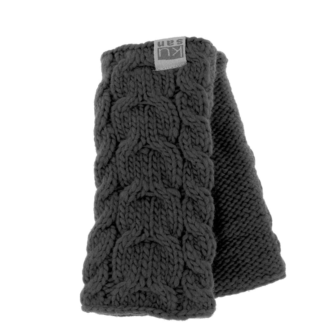 Kusan Cable Knit Handwarmers Black (PK1128)