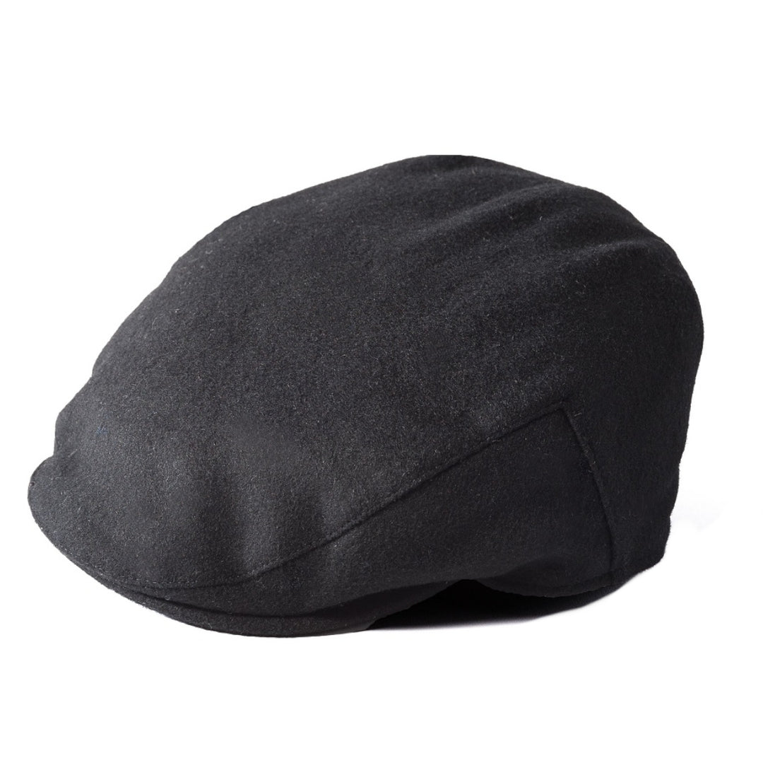Failsworth Melton Flat Cap in Black