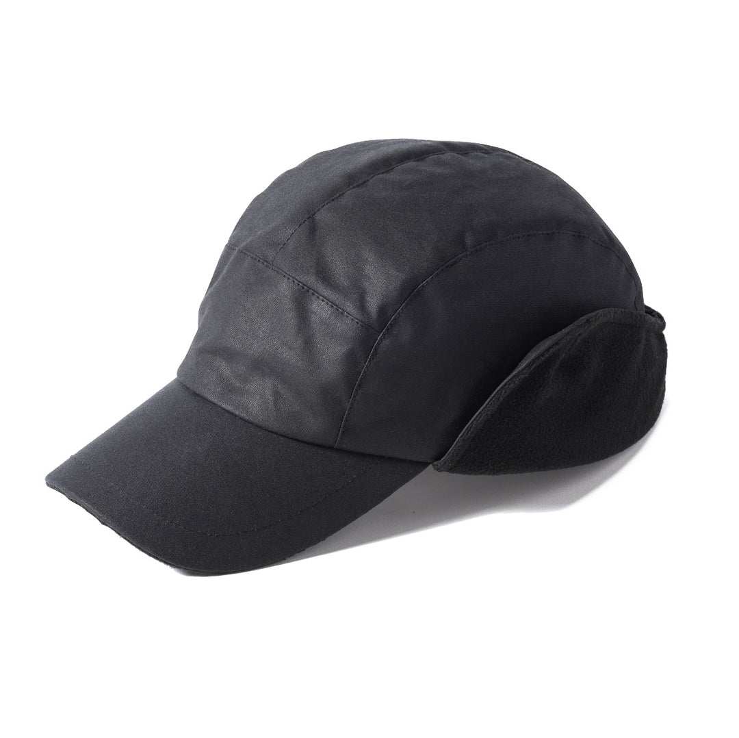 Failsworth Lumber Wax Earflap Baseball Cap In Black