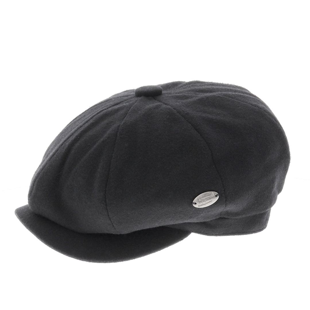 Whiteley Melton Bakerboy Cap in Black