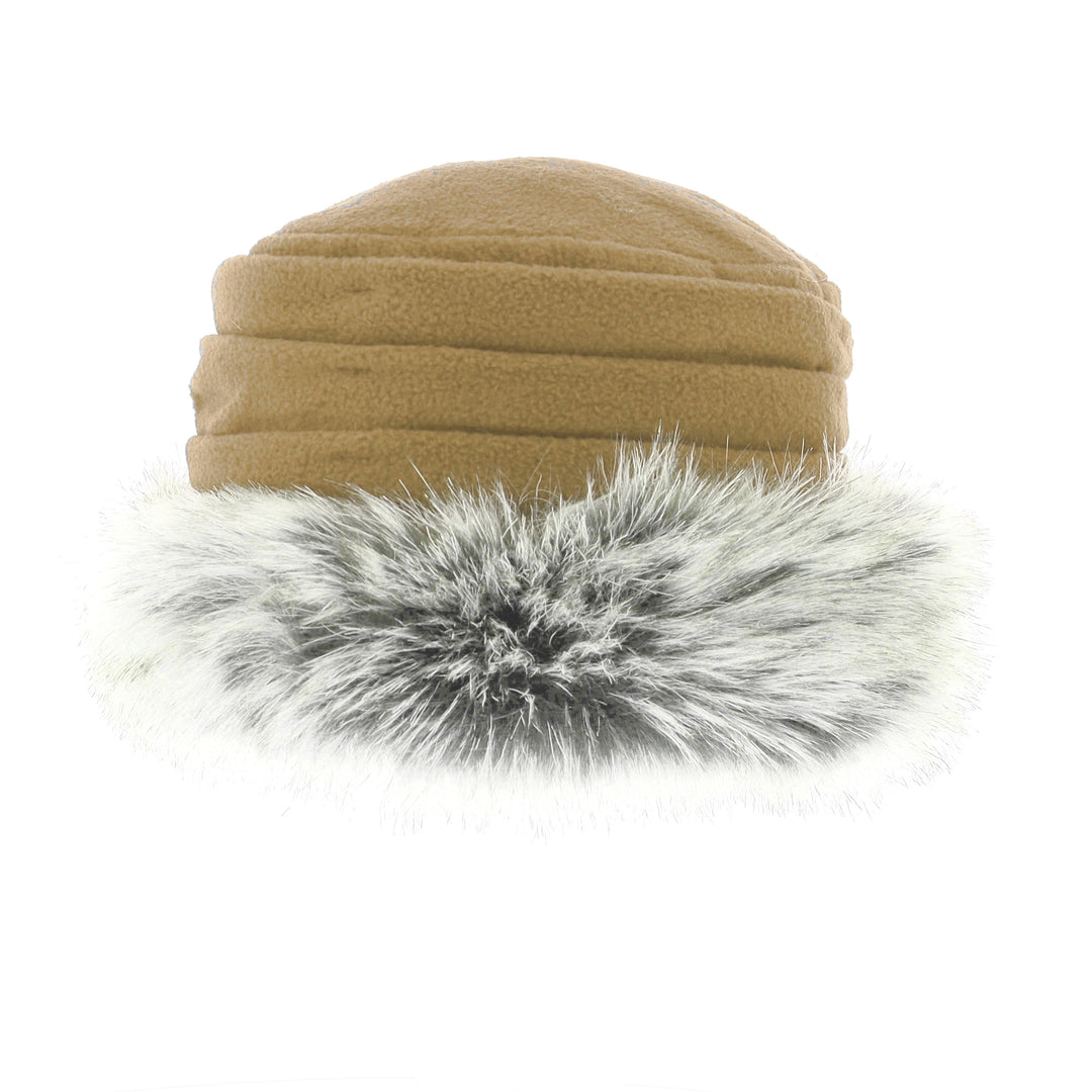 Caramel Faux Fur Brim Cossack Winter Hat