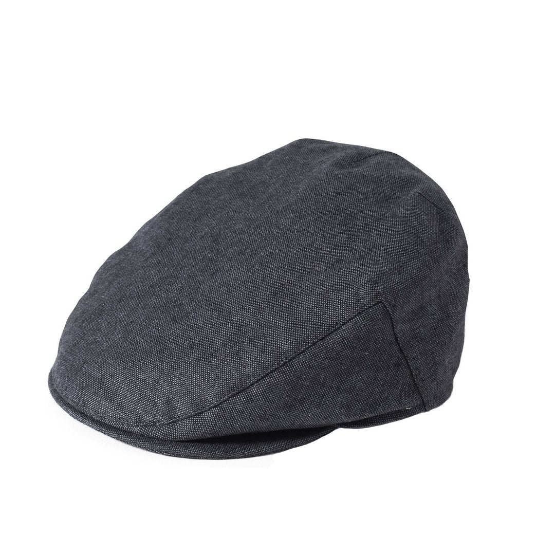 Failsworth Irish Linen Charcoal Flat Cap
