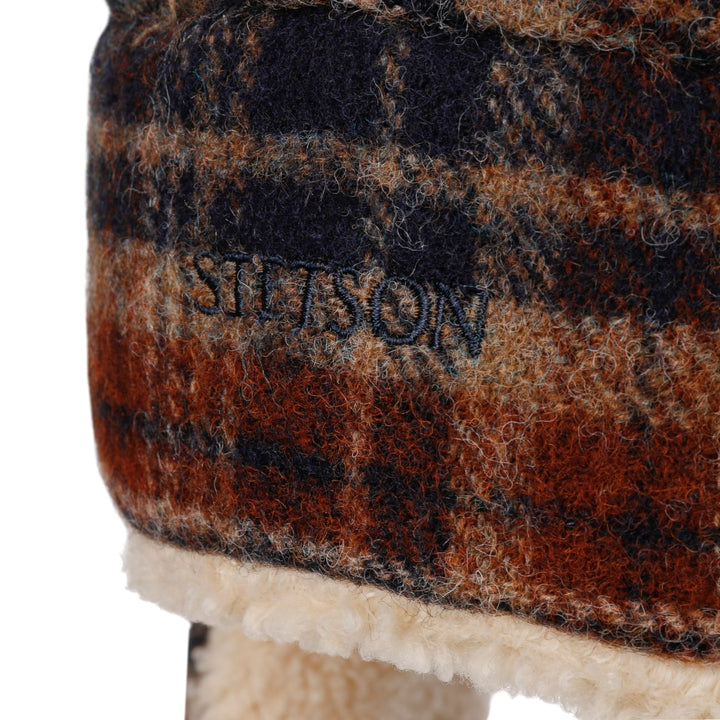 Stetson Wool Check Bomber Aviator Hat