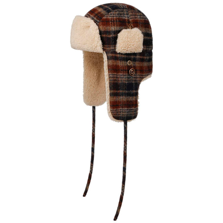 Stetson Wool Check Bomber Aviator Hat
